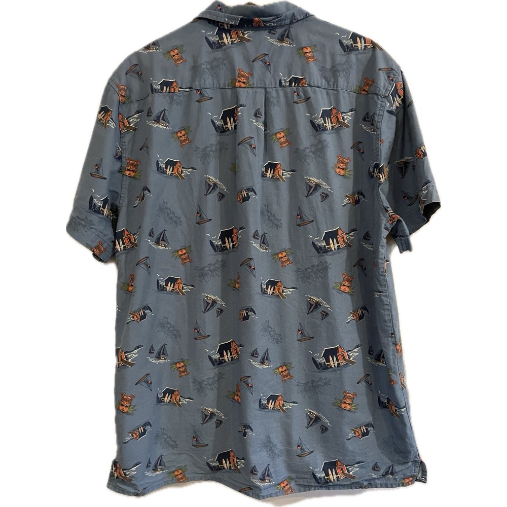 Disney Parks Mickey Resort Tiki Vacation Hawaiian Button Down Shirt Medium - Picture 2 of 6